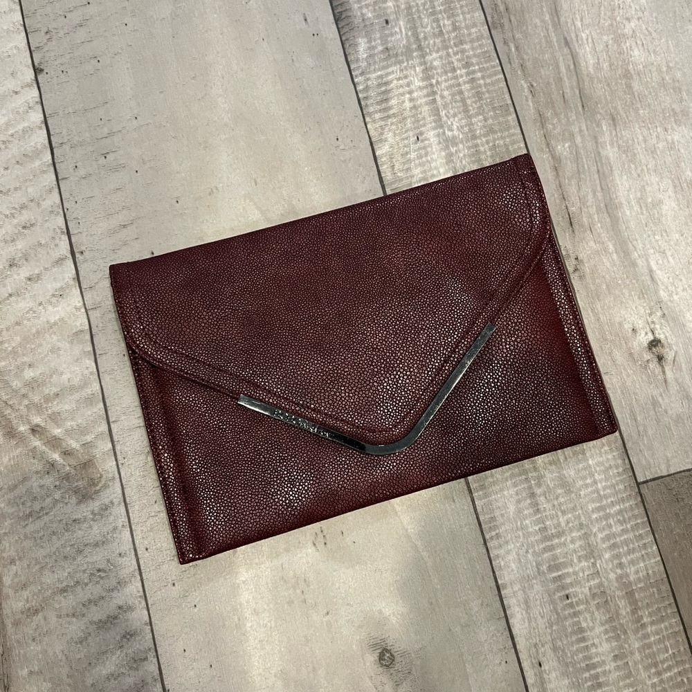 Maroon Bcbg envelope clutch AF
